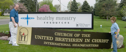 Healthy Ministry Resources sign